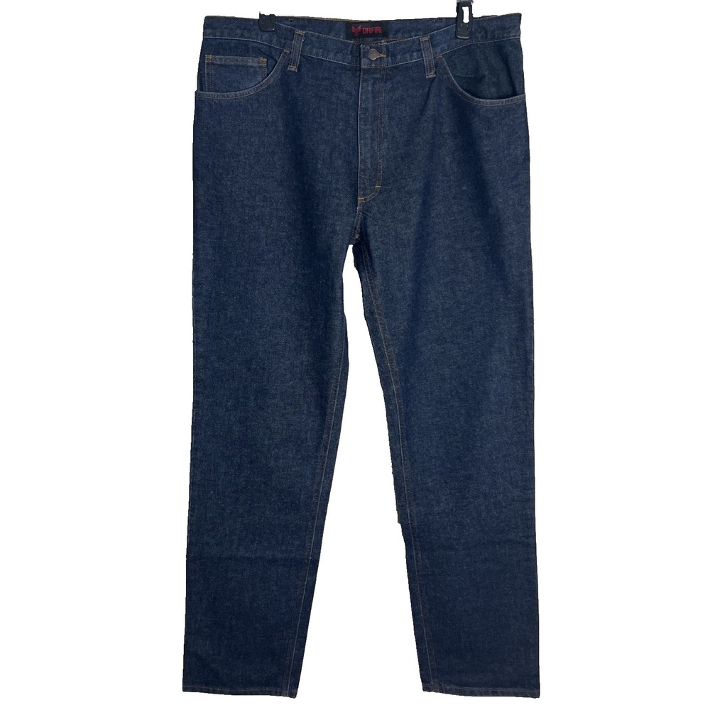 Drifire CAT2 Men's‎ Jeans 42x30 Denim Embroidered Logo Outdoor Dark Blue B35